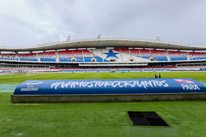 Mangueirão preparado para Remo x Mirassol pela Série A do Campeonato Brasileiro