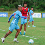 Paysandu treinando antes do jogo da Copa do Brasil no Mangueirão