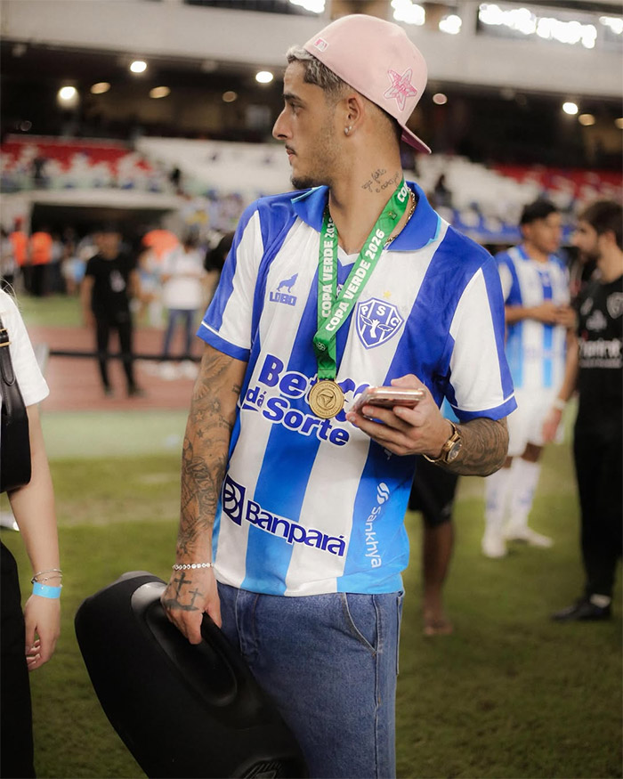 JP Galvão durante partida do Paysandu na Curuzu