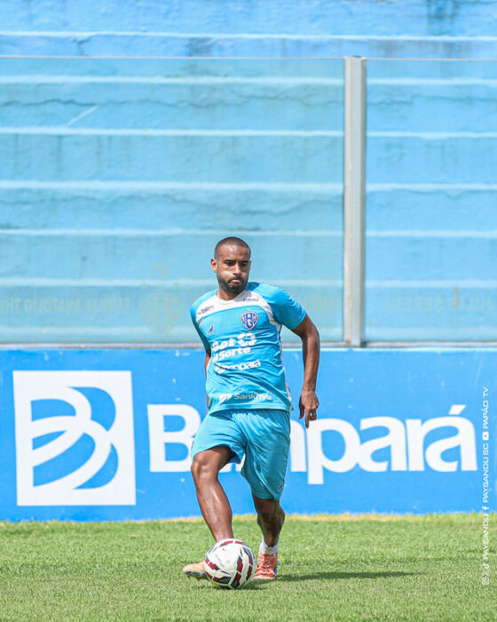 Edilson, lateral-direito do Paysandu, durante entrevista à Papão TV.